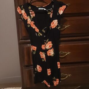 Kimchi Blue Black Floral Romper